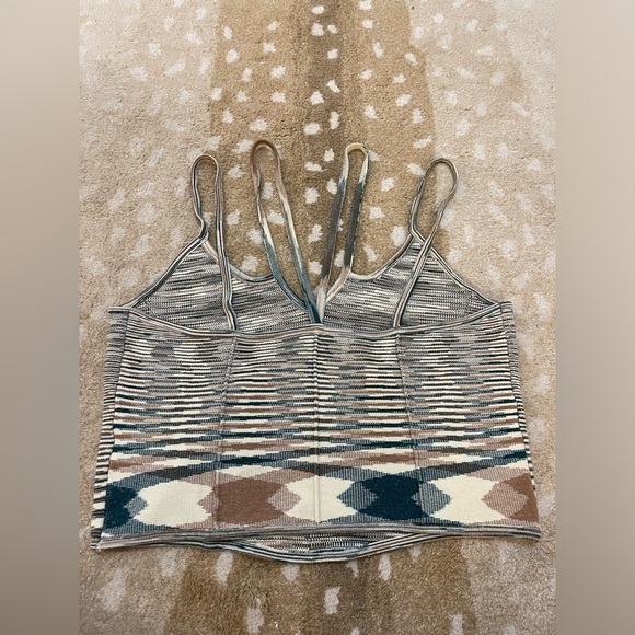 Anthropologie blue brown space dye strappy tank top women’s size medium - Picture 4 of 9